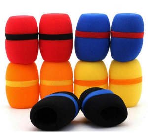 Five Pcs five-color microphone foam thickened wireless microphone windproof cotton windproof sleeve high density