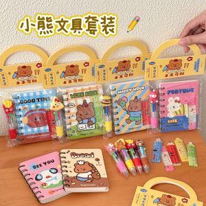 Creative Stationery Small Set Student Gift Cute Notebook Pen Ruler Set