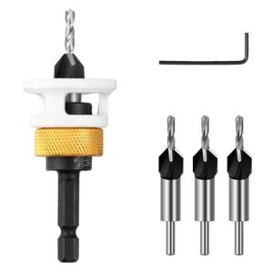 DIYer Home Project Countersink Adjustable Woodworking Tool for Woodworkers Hobbyists Accurate Screw Placement