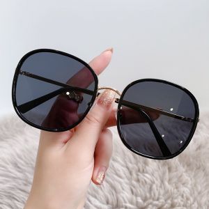 [COD] Kacamata Hitam Frame Kotak Oversize Kacamata Premium Anti UV bulat telur Lensa Besar