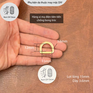 Khoen D / D-Ring Đúc Nguyên Khối 15mm 20mm – Hợp Kim Kẽm Xi Mạ Chống Bong Tróc Phụ Kiện Túi Xách Đồ Da DIY
