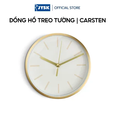 Đồng hồ treo tường | JYSK CARSTEN | đồng/kính | màu vàng | Ø15cm