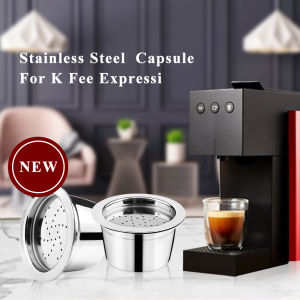 【i Cafilas】[YK01] Reusable Coffee Capsule Cafeteira Nescafe Filter Nespresso Cafe Refillable 304 Stainless Steel Repeatedly Coffee Tools Crema Maker Cups Pods for Tchibo Cafissimo Mini & K Fee Twins Verismo ALDI Expressi