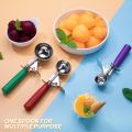 Ice Cream Scoop, Ice Cream Scooper Set Include Different Sizes, Heavy Duty Ice Cream Scoop with Trigger, Polishing Stainless Steel 18/8 Cookie Scoops for B. 