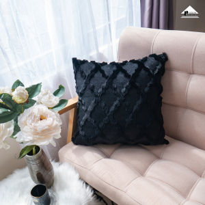 Gối Tựa Lưng Lông Dệt Nổi Hình Học Mạng Lưới