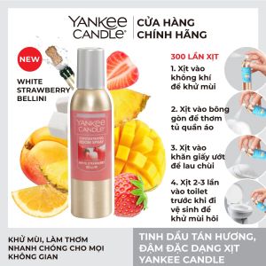 Tinh dầu tán hương đậm đặc dạng xịt Yankee Candle - White Strawberry Bellini