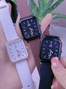 Popular Sun Moon Stars Trendy Large Dial Square Silicone Student Universal Couple High-End Design Light Luxury Watch
