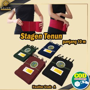 Stagen Ibu Melahirkan Asli Tenun 10 Meter Cap Panah Pengkol