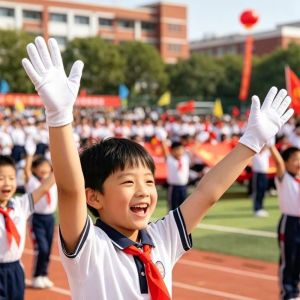 MYTHIS Short Stage Performance Gloves Candy Colored Elastic Childrens Sunscreen Gloves Summer 4-10 Year Old Five Finger Gloves Clothing Etiquette
