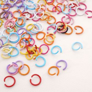 DORADO 100Pcs 8mm Jump Ring Connectors Openable Round Metal Metal Ring Connectors Colorful Jewelry Making Supplies For DIY Jewelry