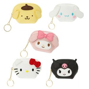 Sanrio Authentic Coin Purse Pouch Key Ring Melody Hello Kitty Kuromi Pom Pom Purin Cinnamoroll Wallet Bag Collection [Local Seller]
