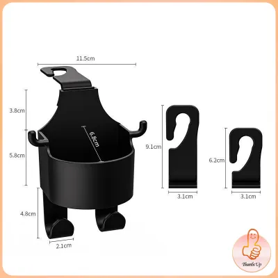 THUMBS UP ตะขอแขวนหลังรถ สีดำ ตะขออเนกประสงค์ในรถ Car Hook