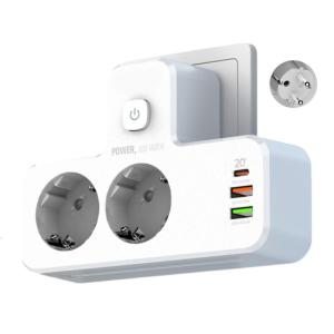 Power Strips with USB Multiple Socket USB Type C Socket Adapter With LED Multiple Plug for Office Home Travel