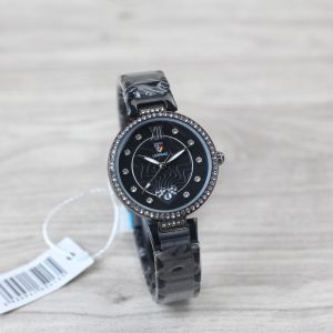 Jam tangan wanita Leopard 6159 tanggal aktif tanli rantai bulat mata analog original