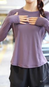 DRUR Fitness T-shirts Women Running Shirts Long Sleeve Quick Dry Breathable Sports Top Jogger Workout Pullover Top Sportswear2026