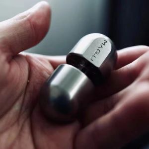 YUBAGUANB Stainless Steel Fidget Slider Levitation Sensory Hand Spinner Creative Silver ic Push Slider Office Use