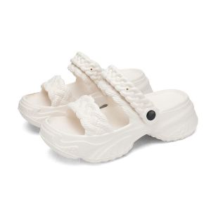 [Free Shipping] Thick-Soled Height-Increasing Slippers For Women Summer Outdoor Wear 2026 New Model Non-Slip Home And Beach Dual-Use Sandals