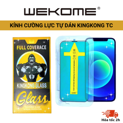 Kính cường lực tự dán iPhone KingKong TC Chống nhìn trộm/Trong suốt - Có màng bảo vệ loa - Đủ dòng iPhone X 11 12 13 14 15 Promax