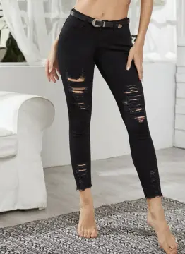 Guess ripped jeans womens on sale