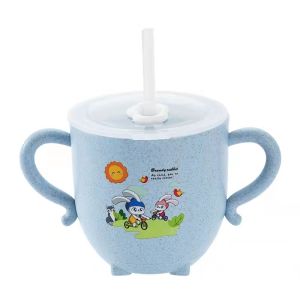 【Fast Delivery】600ml ChildrenS Water Cup Straw Cup Baby Student Office Large-Capacity Kettle Anti-Fall Portable Cup