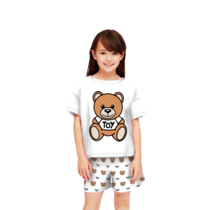 Baju Kaos Santai Setelan Rumah Anak Perempuan 5-12 Tahun Kualitas Import