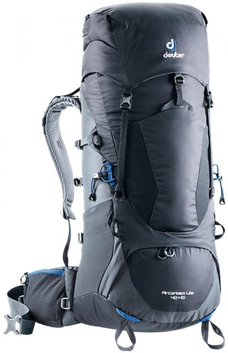 deuter aircontact lite 40 10 backpack black graphite + NZ lasting reliability Trekking backpack Deuter AIRCONTACT LITE