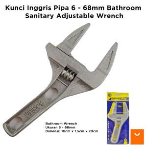 Kunci Inggris Pipa 6 - 68mm Bathroom Sanitary Adjustable Wrench