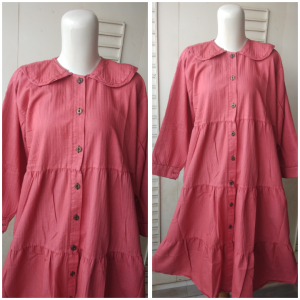 LONG DRESS WANITA JUMBO FULL KANCING (BUSUI)