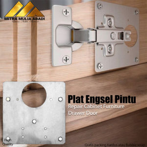 Plat Engsel Pintu Repair Cabinet Furniture Drawer Door