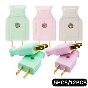 ปลั๊กตัวผู้ 2 ขาแบน  กระแสไฟ 10A 250V แพ็ค 5-10 ชิ้น ราคาถูก ราคาดี ทองเหลืองเกรดดี มี มอก. ปลั๊ก ตัวผู้ ปลั๊กไฟ ปลั๊กเสียบ คละสี