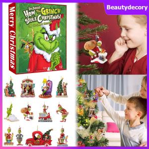 【New Arrival】 Seasonal Advent Calendar 2024 Christmas Ornaments with 24 Gifts for Kids and Family Holiday Festivities