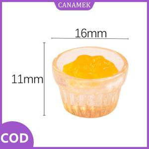 CANAMEK✨ 10 cái Nhà búp bê thu nhỏ thực phẩm chơi cảnh trang trí mini mứt dâu Mứt xoài đồ chơi phụ kiện búp bê