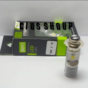 LAMPU LED UTAMA MOTOR BEBEK MATIC BEAT VARIO SCOOPY JUPITER H6 LUMINOS MH1 LED MH1 CREE 12 MATA AC DC WHITE