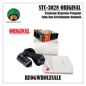 ORIGINAL STC 3028 Termohygrostat 220V Termostat Hygrostat Pengatur Suhu Dan Kelembaban Otomatis