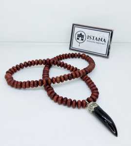 kalung butiran kayu nagasari liontin akar bahar