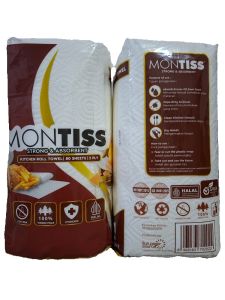 MONTISS Kitchen Roll Towel 80 Sheets | Tisu Dapur Montiss Gulung 80 Lembar - 2 Ply