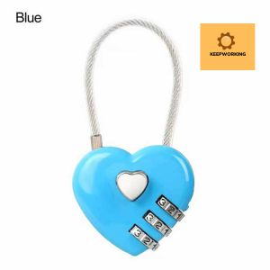 KW Metal Padlock with 3-Digit Combination  Durable Metal Security Lock for Suitcases Storage Cabinets Backpacks & Jewelry Boxes