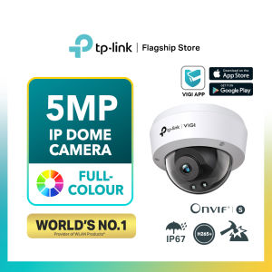 TP-Link VIGI C250 5MP Full-Color Dome Network CCTV Camera | Smart Detection | Waterproof | POE | VIGI app control