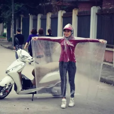 Áo Mưa Vi Sinh Trong Suốt 1 Đầu Chống Thấm Tiện Dụng Áo Mưa Thời Trang Nhẹ Bền Dễ Dàng Gấp Gọn Phù Hợp Đi Mưa Du Lịch