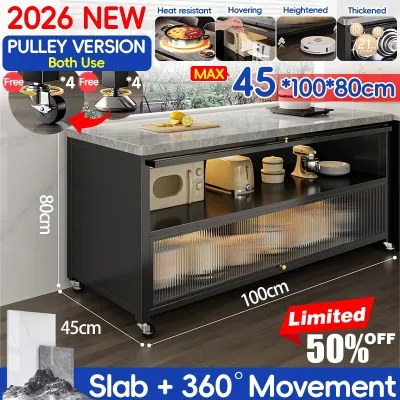 【SG Local Seller 】2026 New Upgrade 6-Tier Kitchen Storage Cabinet With Wheels Multifunctional Kitchen Sideboard With Pegboard & Large Drawers Movable Floor Standing Buffet Cabinet For Dining Room Home Organizer Shelf