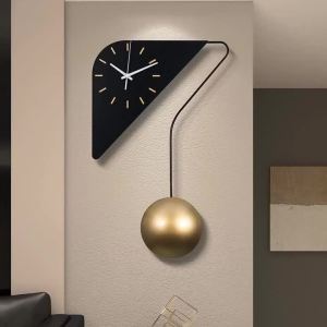 Sacesr Creative Wall Clock Minimalist Luxury Pointer Wall Clocks Large Noiseless Walls Clock Modern Elegant Living Room Decoration 3H4K8