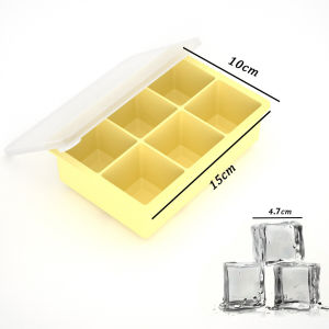 Ice Cube mold Silicone gel Cube Mold with Lid Square Tray for Ice Cream Whiskey Cocktail Cold Drink