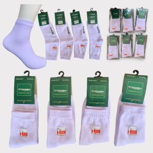 Beli 12 Pasang Lebih Murah Kaos Kaki 3/4 Bahan Nilon Putih Tebal / KAOS KAKI NYLON 3/4 TAMPA JEMPOL BAHAN TEBAL