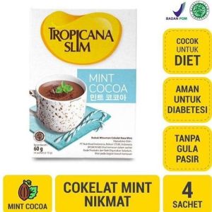 Minuman Instant / Drink Instan Tropicana Slim Varian Mint Cocoa Avocado Coffee White Coffee Orange Cocoa Drip Coffee Seville Orange 4 x 14 Gram Cafe Latte Soy Latte 10 x 14 Gram Sweet Jeju Orange 10 x 6 Gr Lokalate Avocado Strawberry 4 x 15 Gr