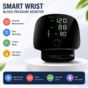 Automatic Intelligent Blood Pressure Monitor – Led Color Large Touchscreen with Voice Broadcast for Seniors & Home Use