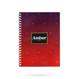 AMBER NOTES Soft Ring Notebook Ombre 20cm x 15cm WITH PLASTIC COVER