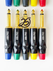 5 BUAH JACK AKAI MONO AWA PRO BLACK / SILVER 5 WARNA JACK MALE AKAI METAL AWA PRO IC ELCO KONEKTOR AUDIO