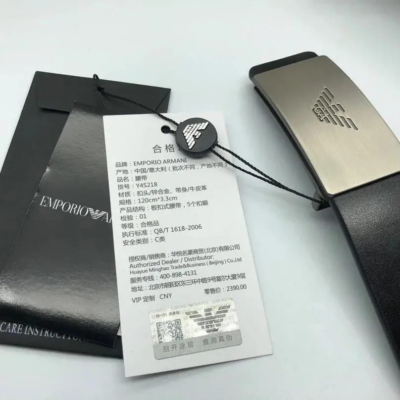 Gift GA EMPORIO ARMANI Fashion Leather Belt Belt Mens Business