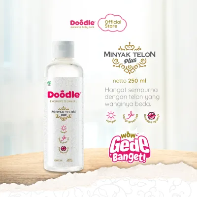 Doodle Exclusive Minyak Telon Plus Wangi Greentea untuk Kulit Sensitif Bayi 250ml