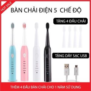 Bàn Chải Điện Sonic X3 BẢN EU Mẫu Mới 6 Chế Độ Chải Thông Minh Kèm 4 Đầu Chải Lông DuPont Cao Cấp